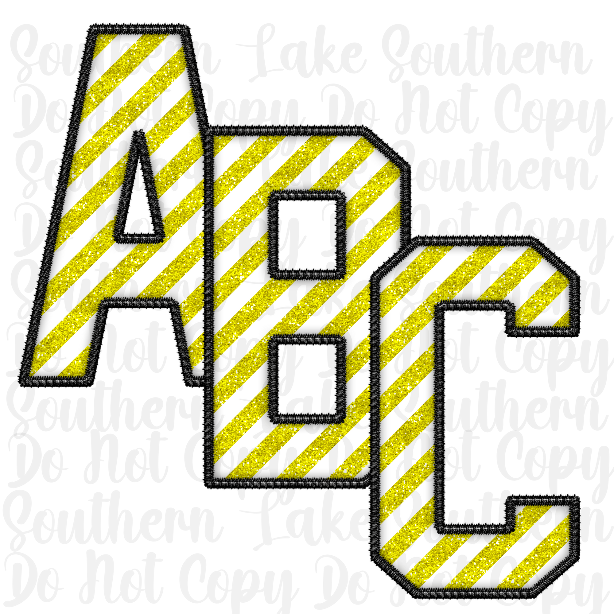 Candy Cane Yellow Alpha Digital Set