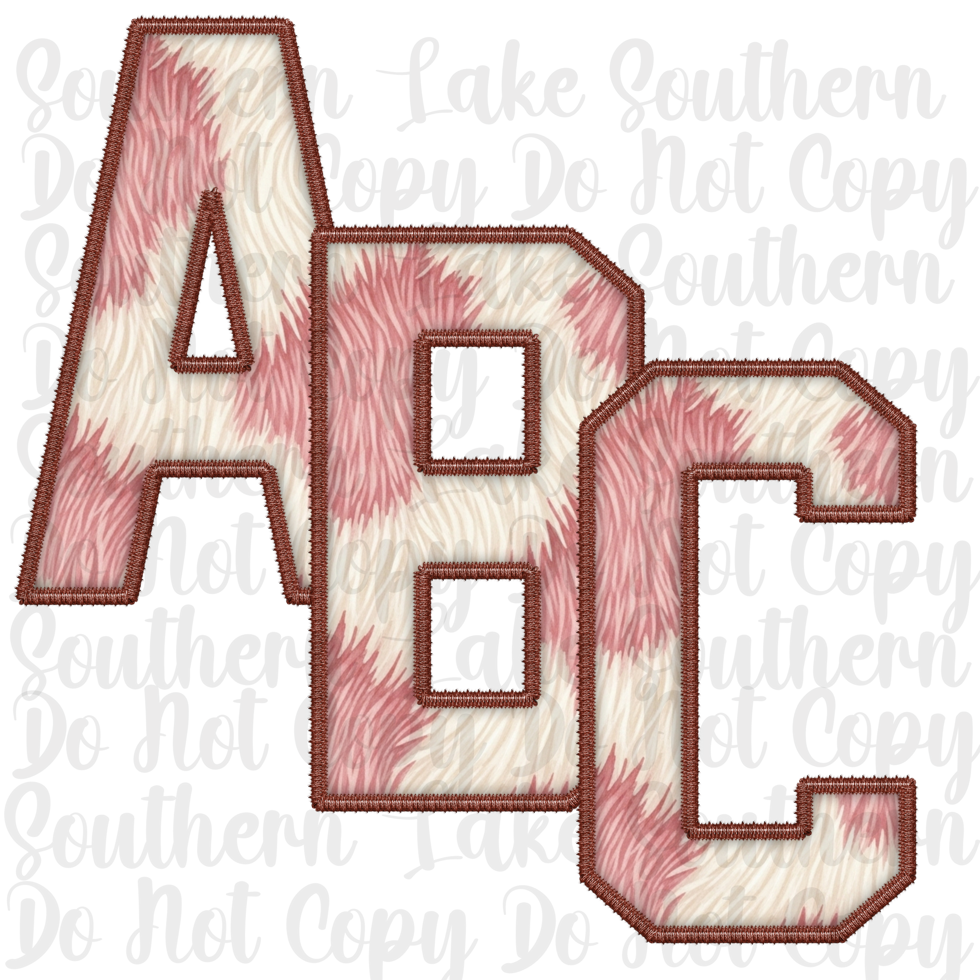 Cow Faux Fur Pink Alpha Digital Set