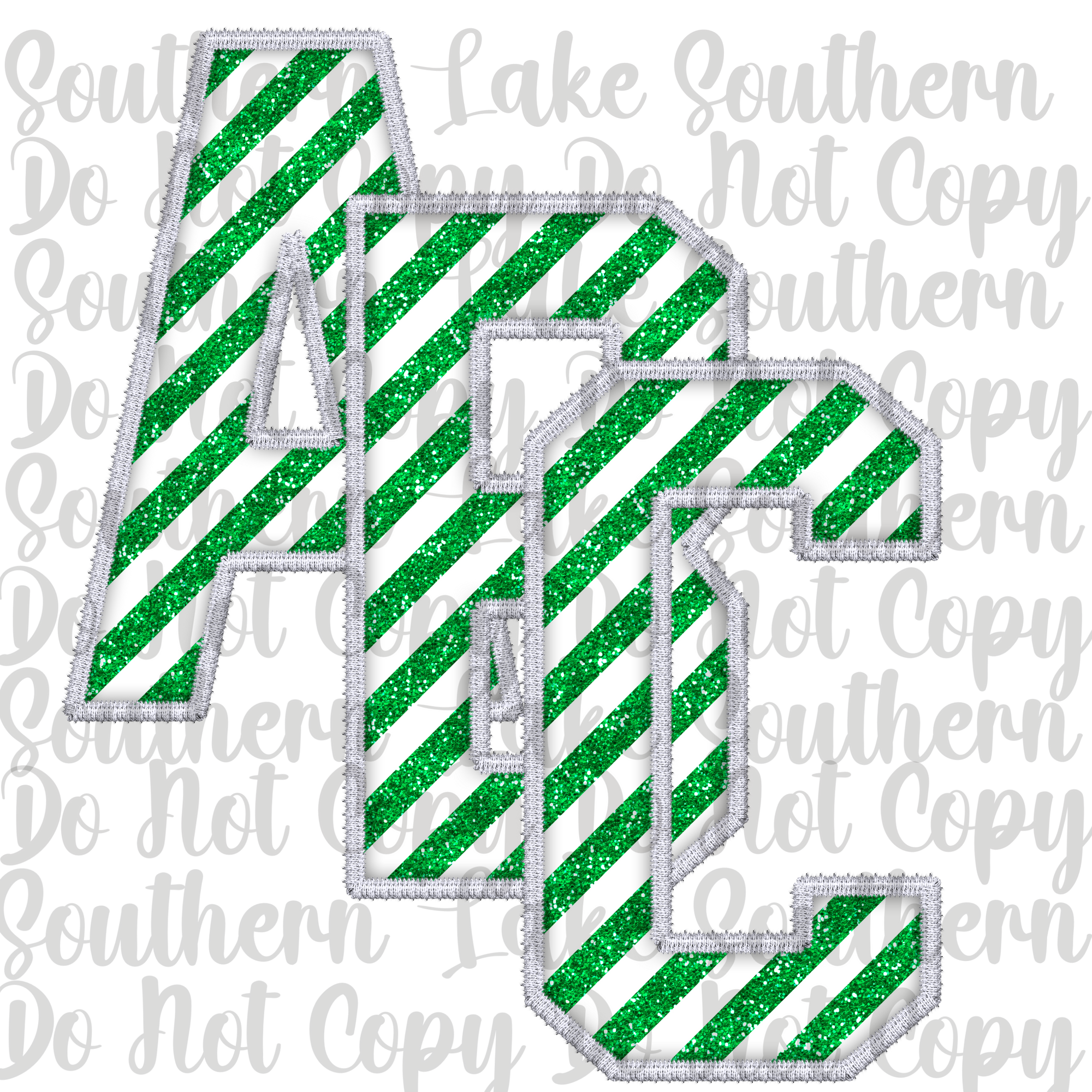 Candy Cane Green Alpha Digital Set