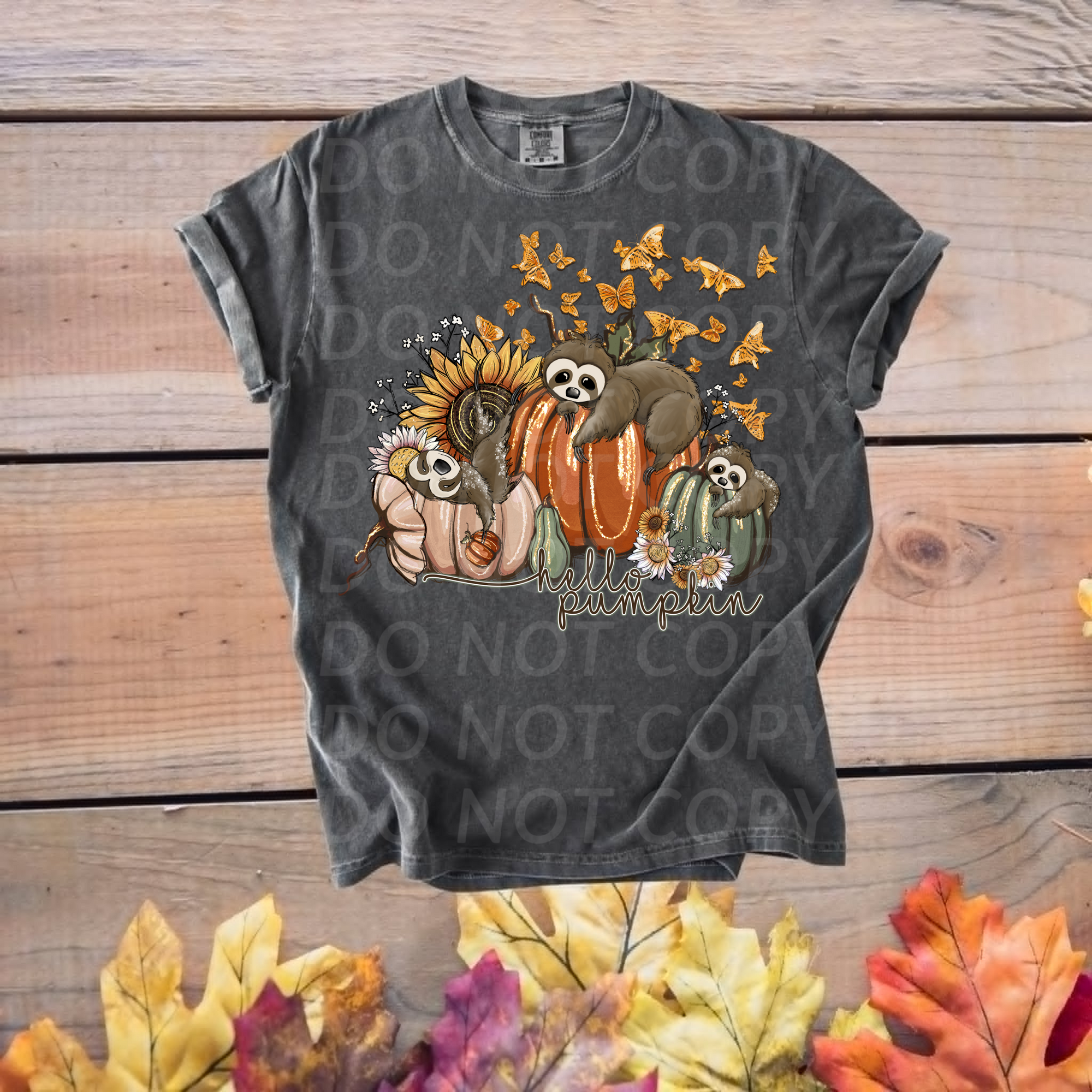 Hello Pumpkin Sloth...DTF Single Print