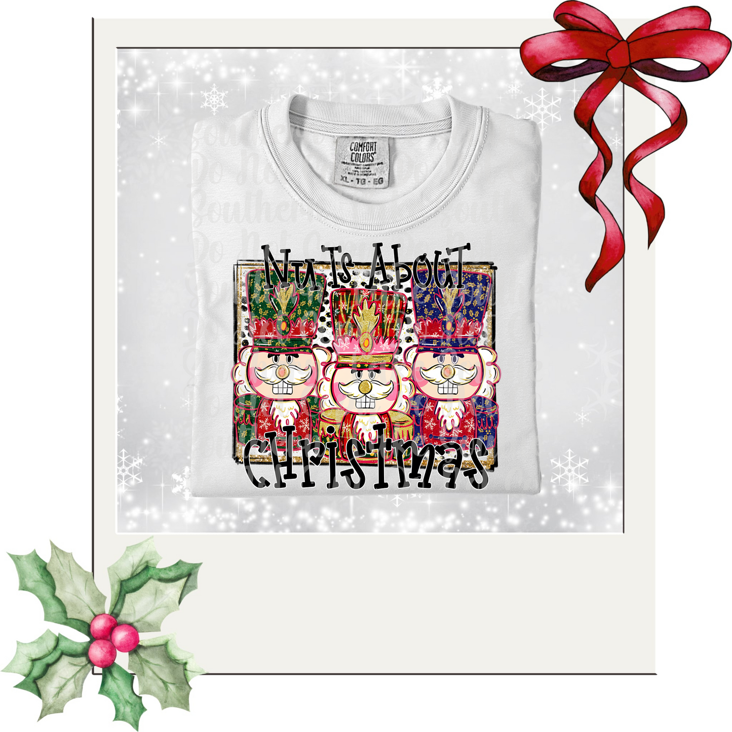 Nuts about Christmas DTF Single Print