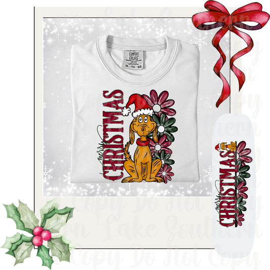 Floral Merry Christmas Max DTF Single Print