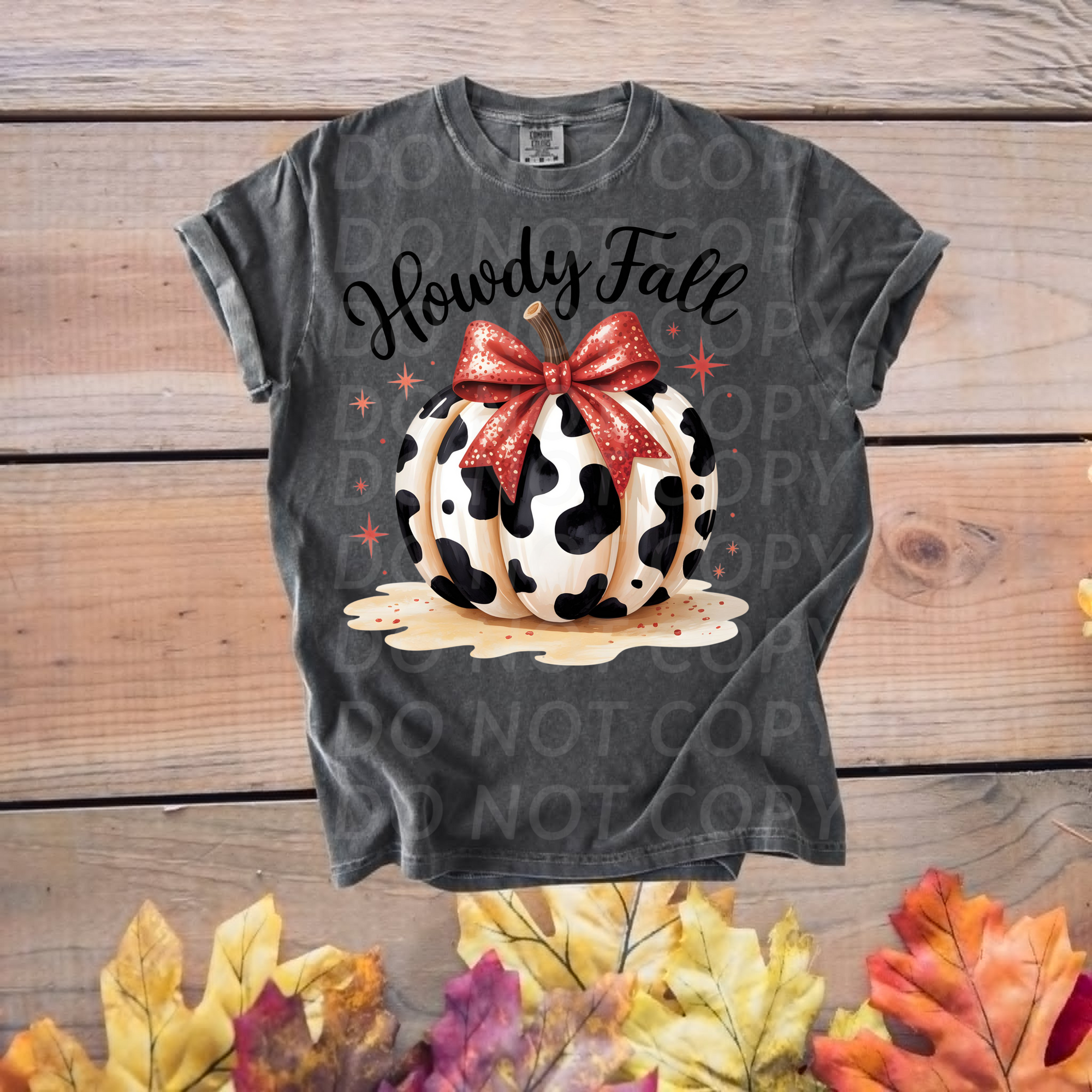 Howdy Fall (Red Bow)...DTF Single Print