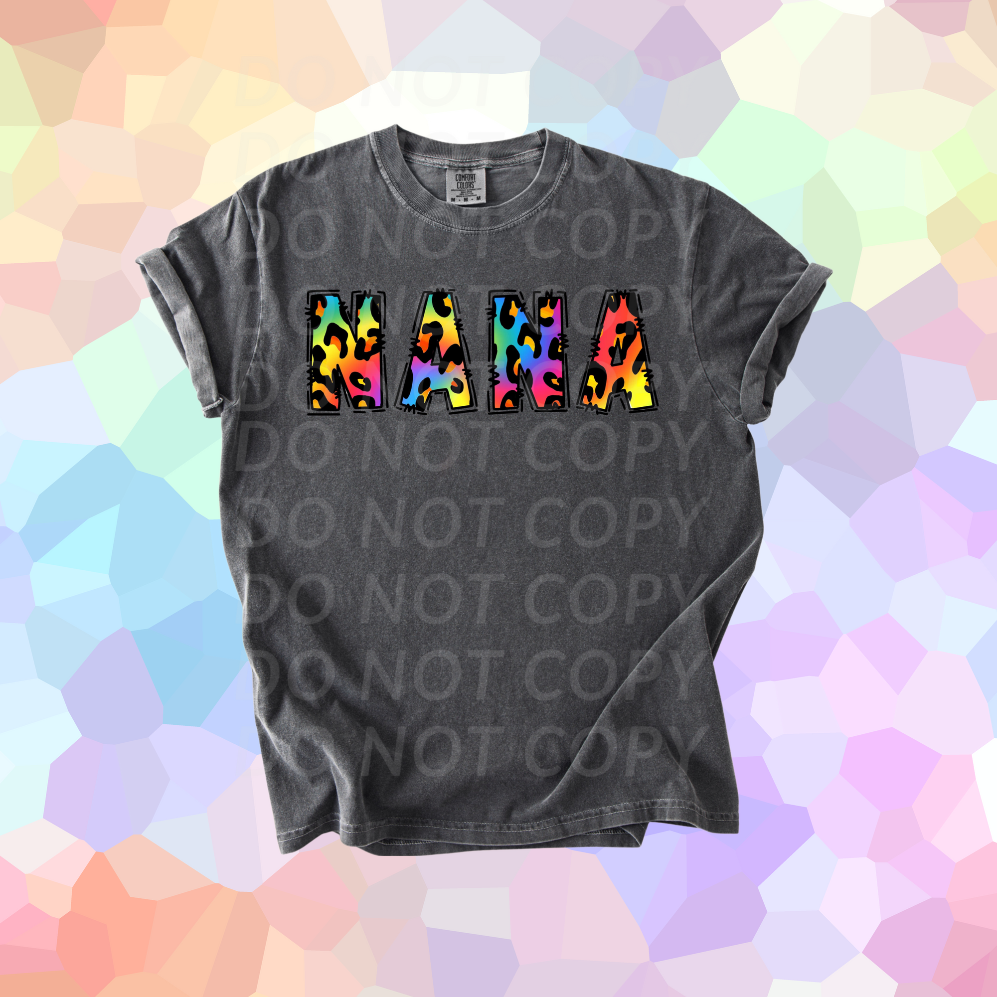 Colorful Leopard Nana... DTF Single Print