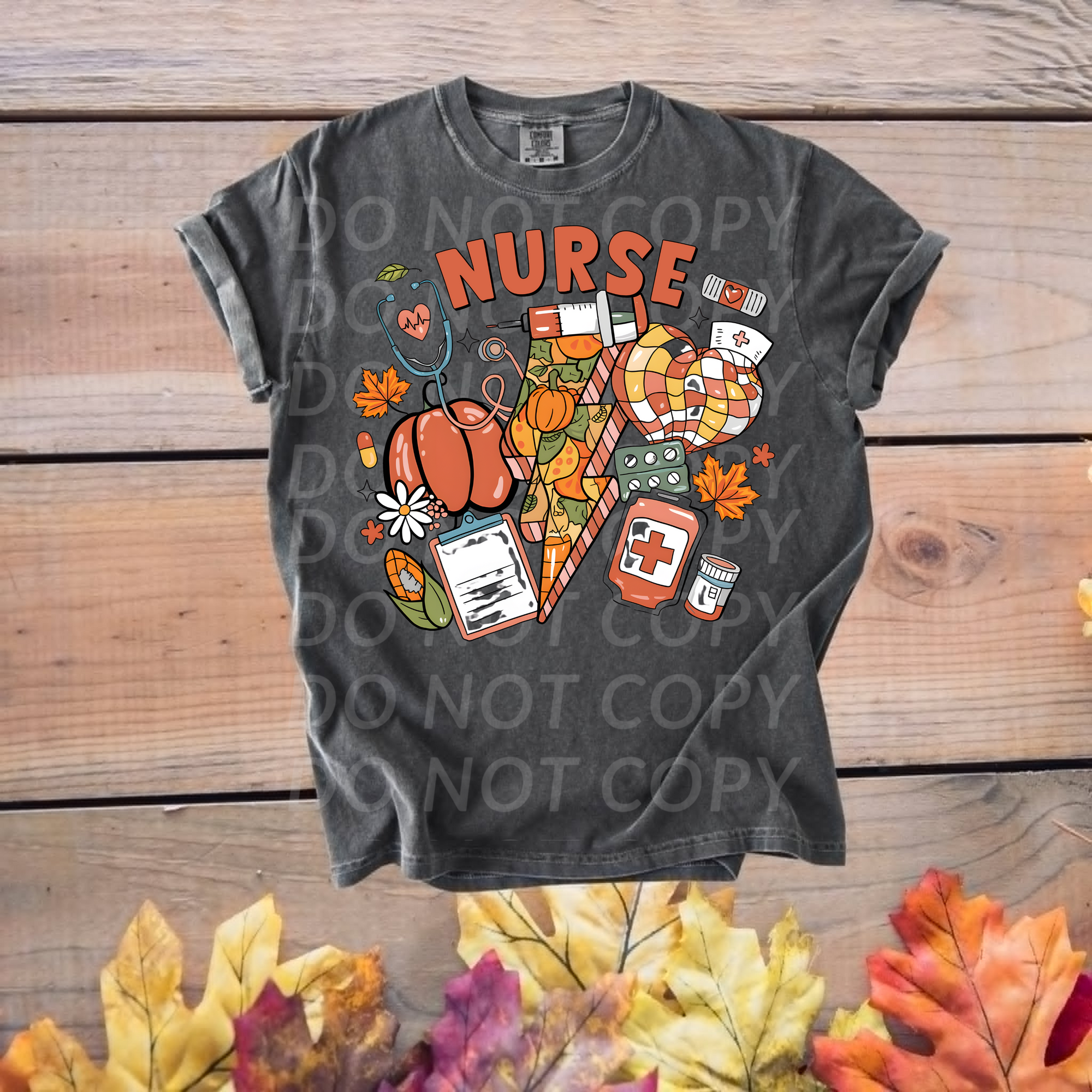 Fall Nurse 2...DTF Single Print
