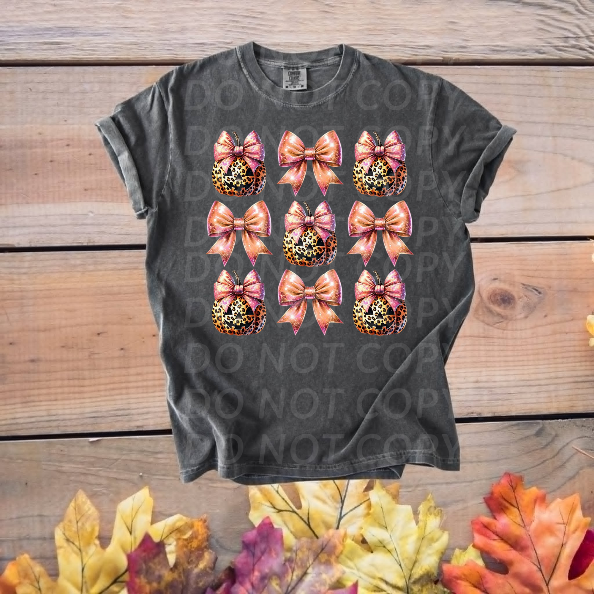 Pumpkin and Bows...DTF Single Print