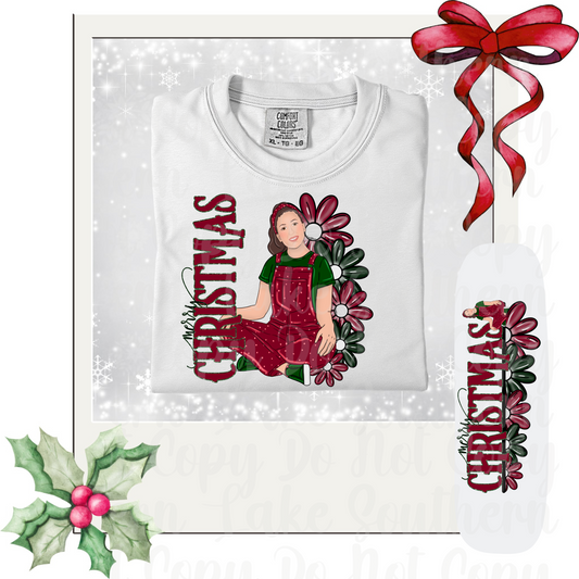 Floral Merry Christmas Miss Rachel DTF Single Print