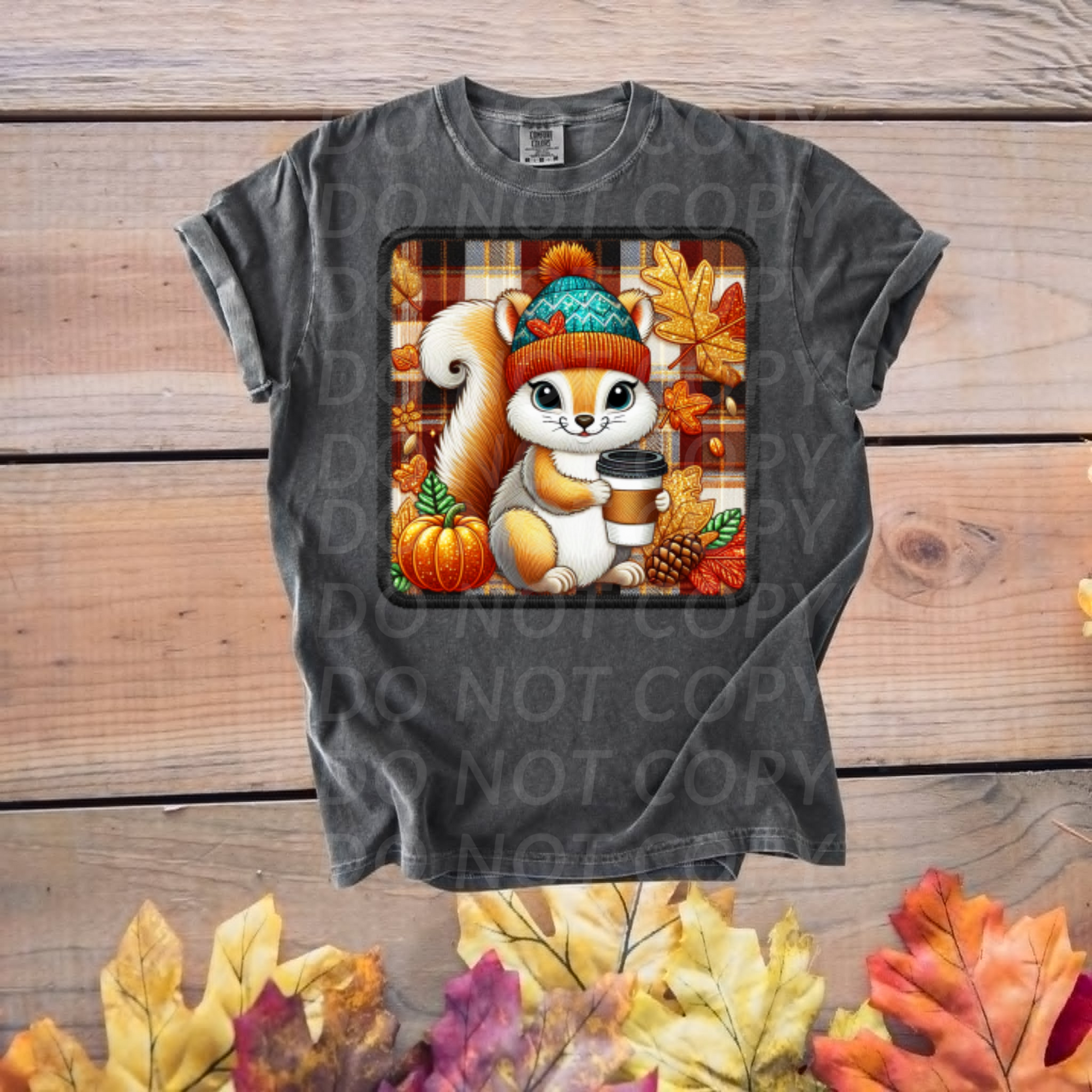 Squirrel with Coffee...DTF Single Print