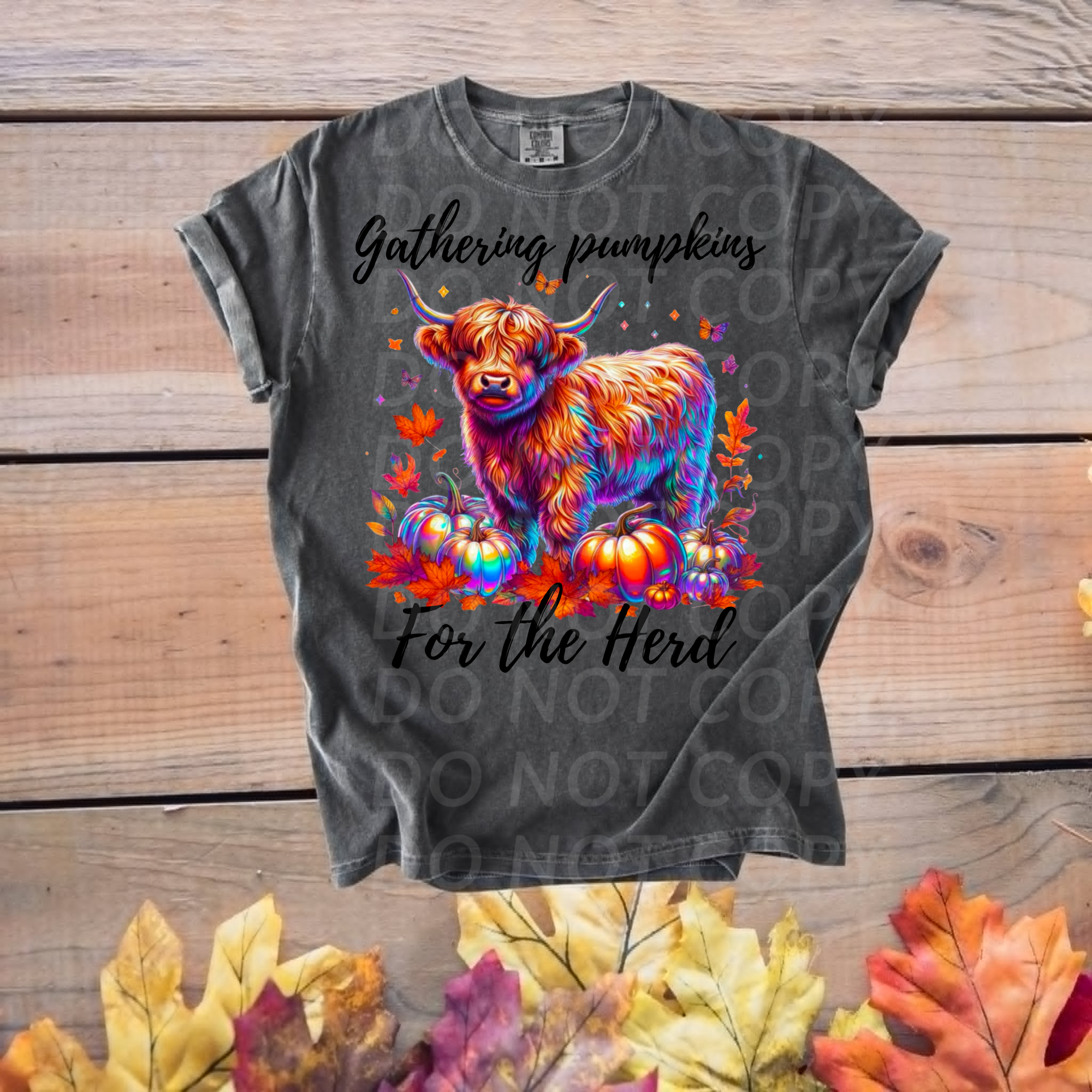 Gathering Pumpkins for the Herd...DTF Single Print