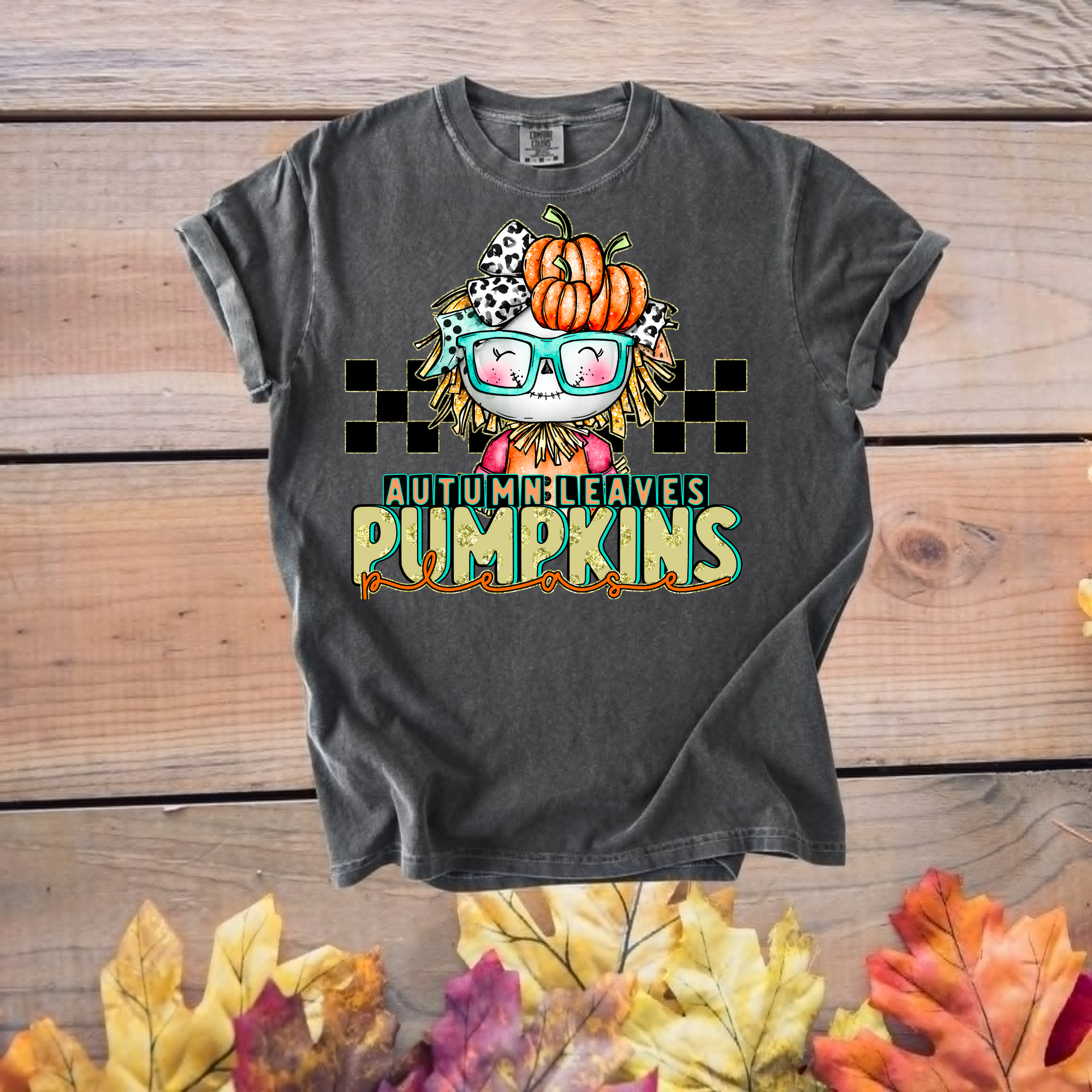 Autumn Leaves Pumpkins Please DTF Single Print