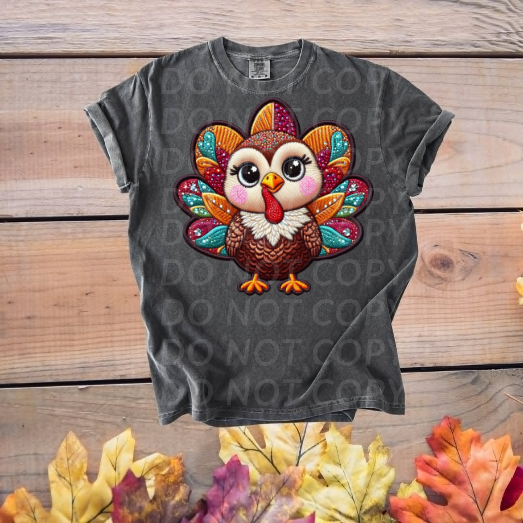 Turkey Patchwork...DTF Single Print