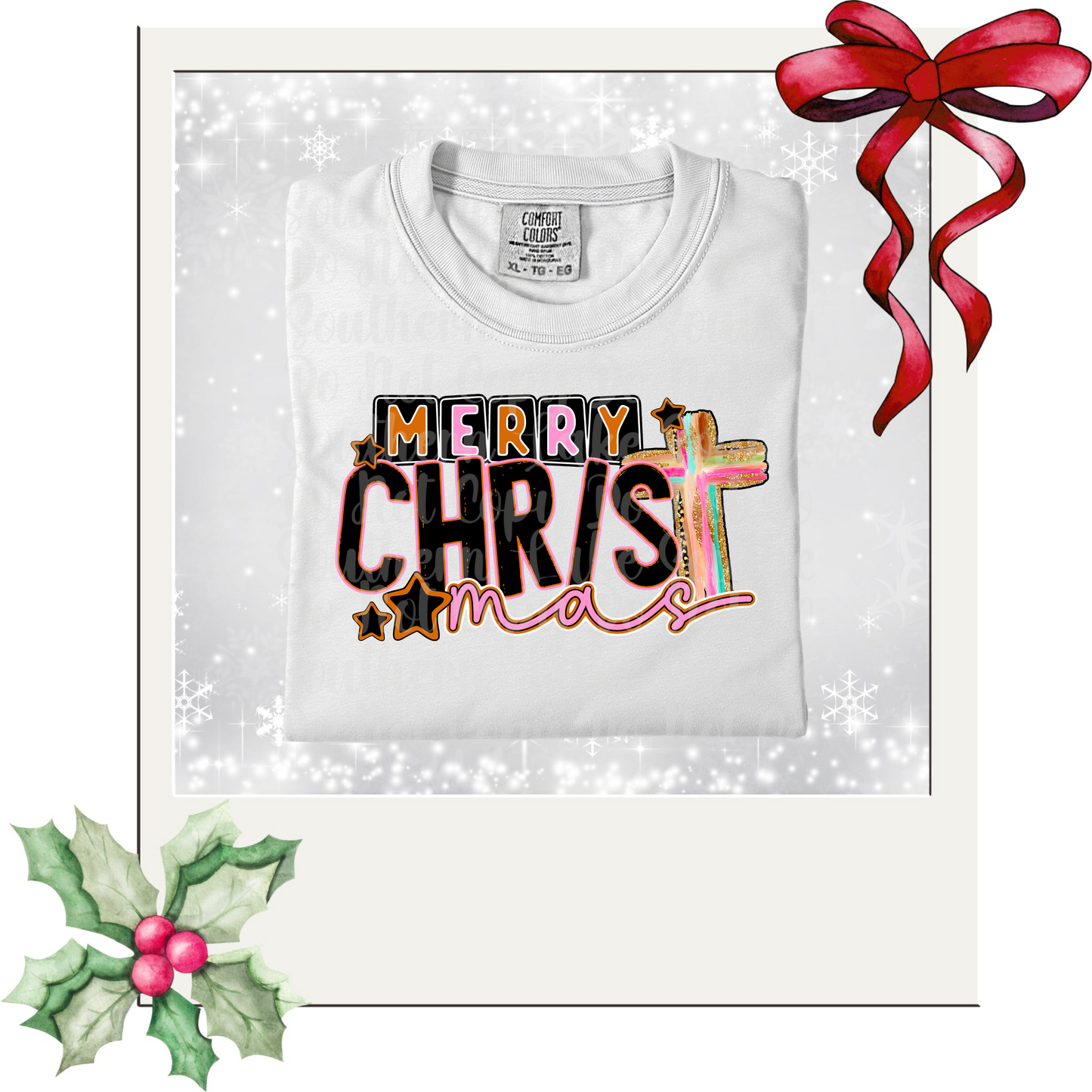 Merry Christ Mas DTF Single Print