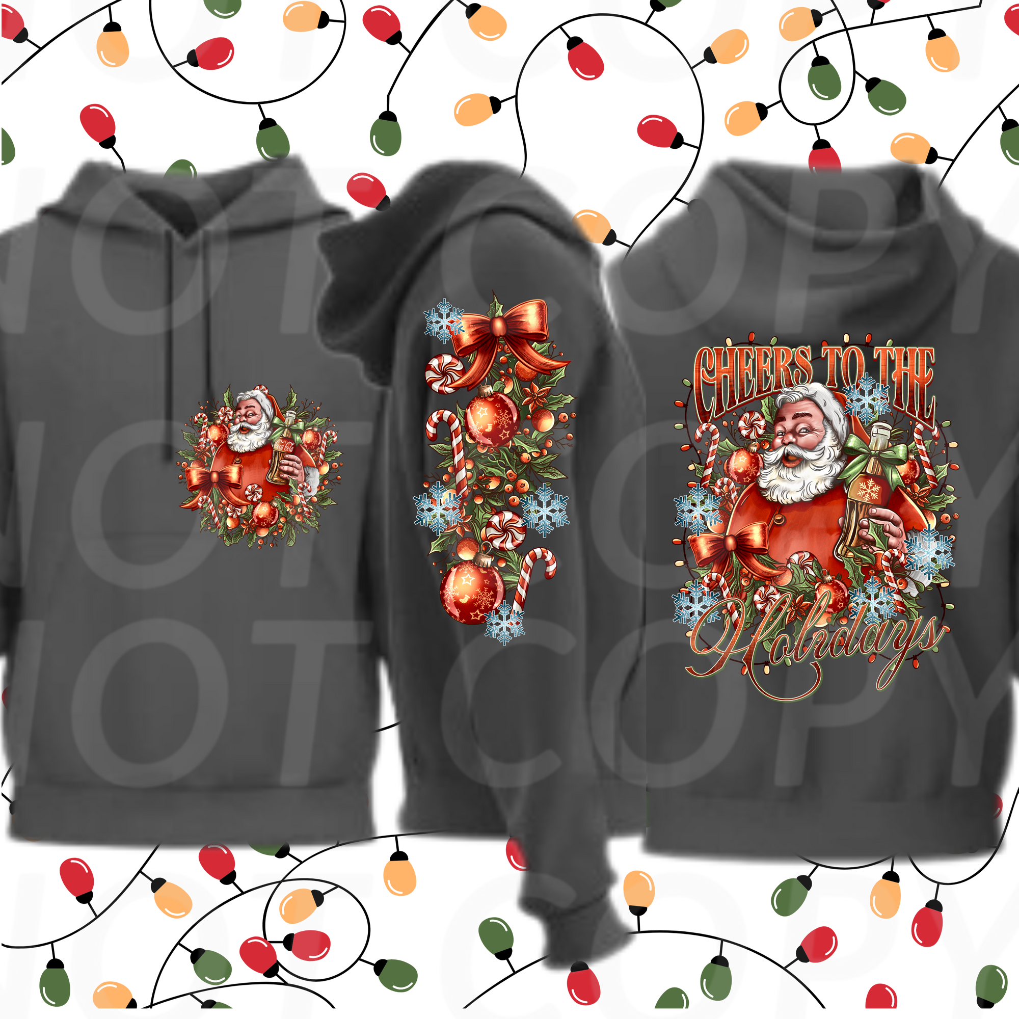 Coca-Cola Santa, Cheers to the Holidays...DTF Single Print