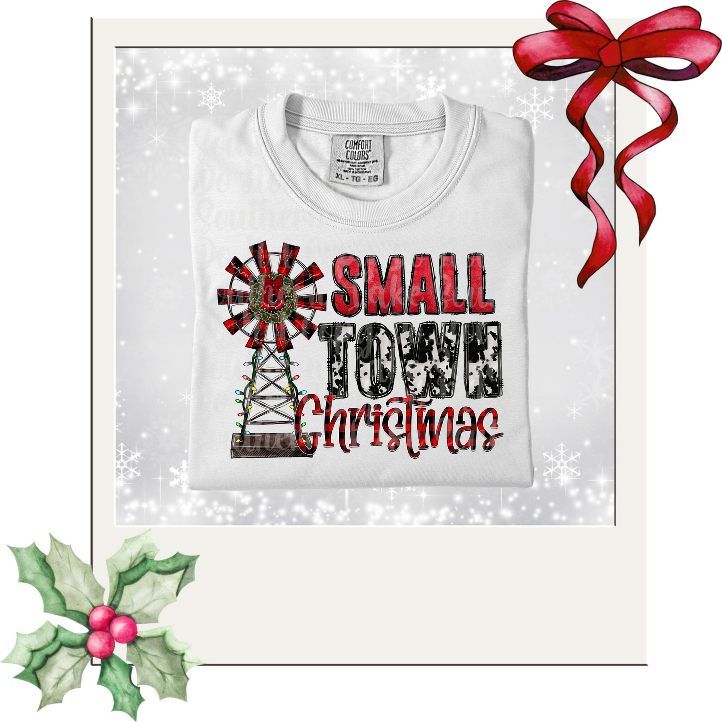 Small Town Christmas DTF Single Print