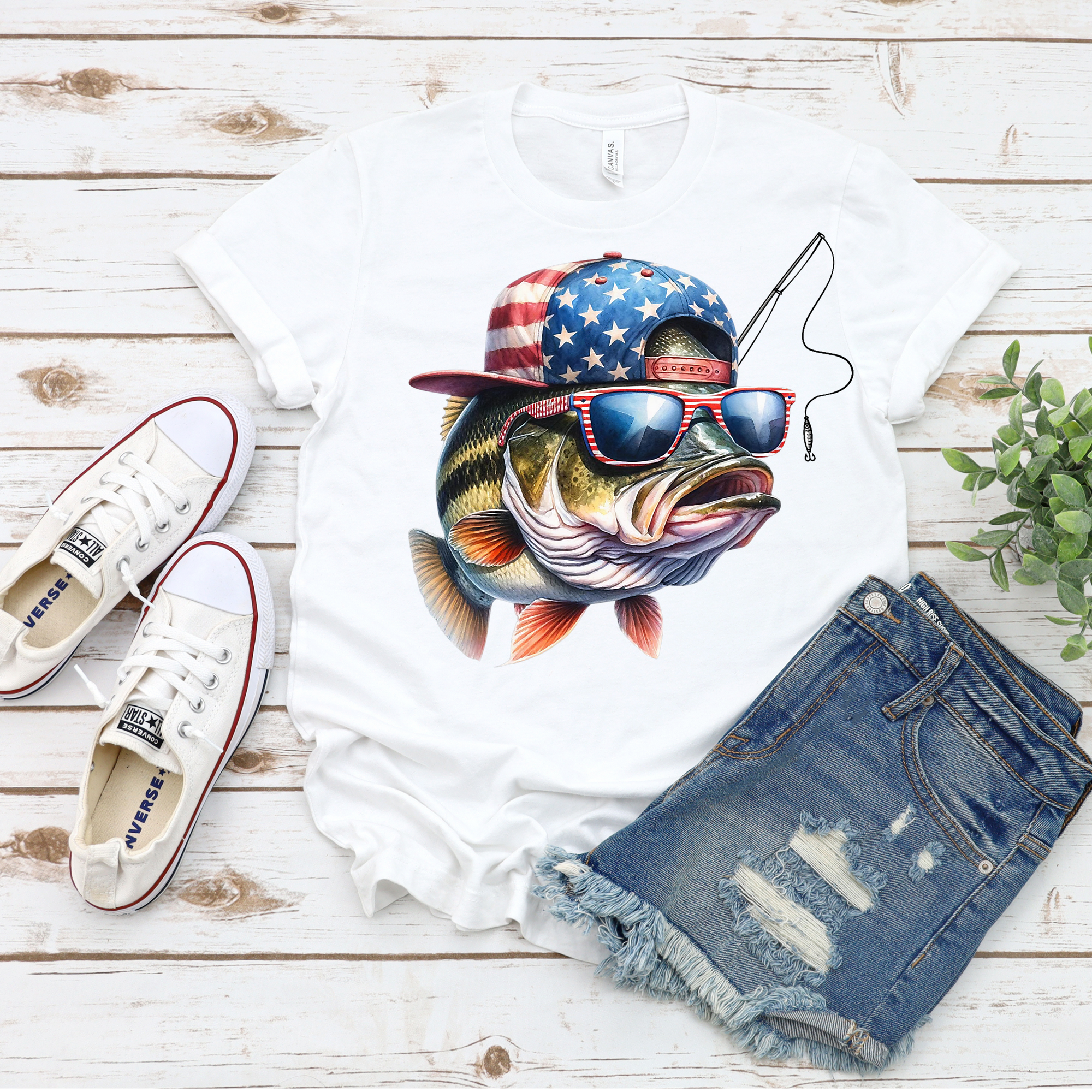 American Hat Fish DTF Print Single