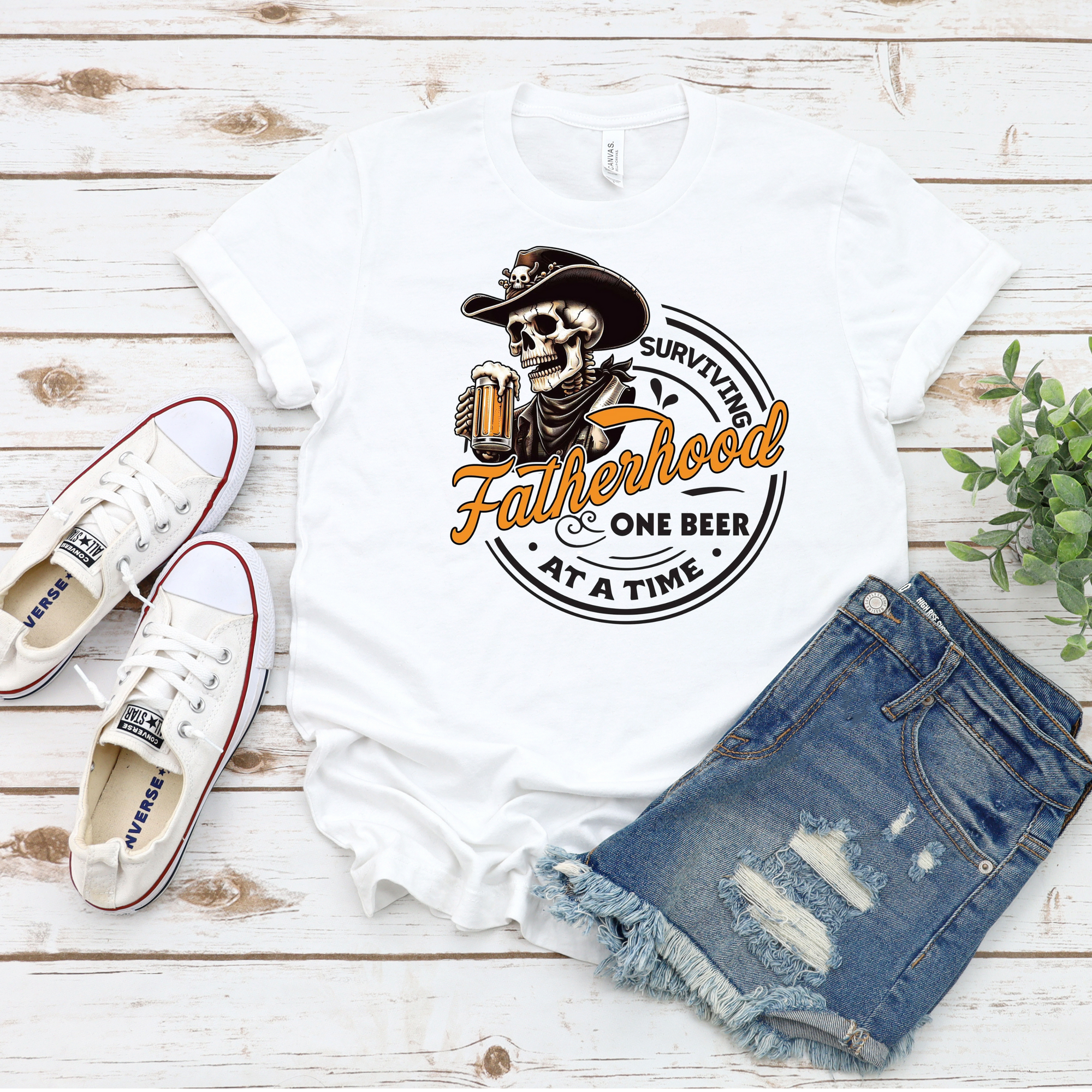Surviving Fatherhood One Beer at a Time DTF Single Print