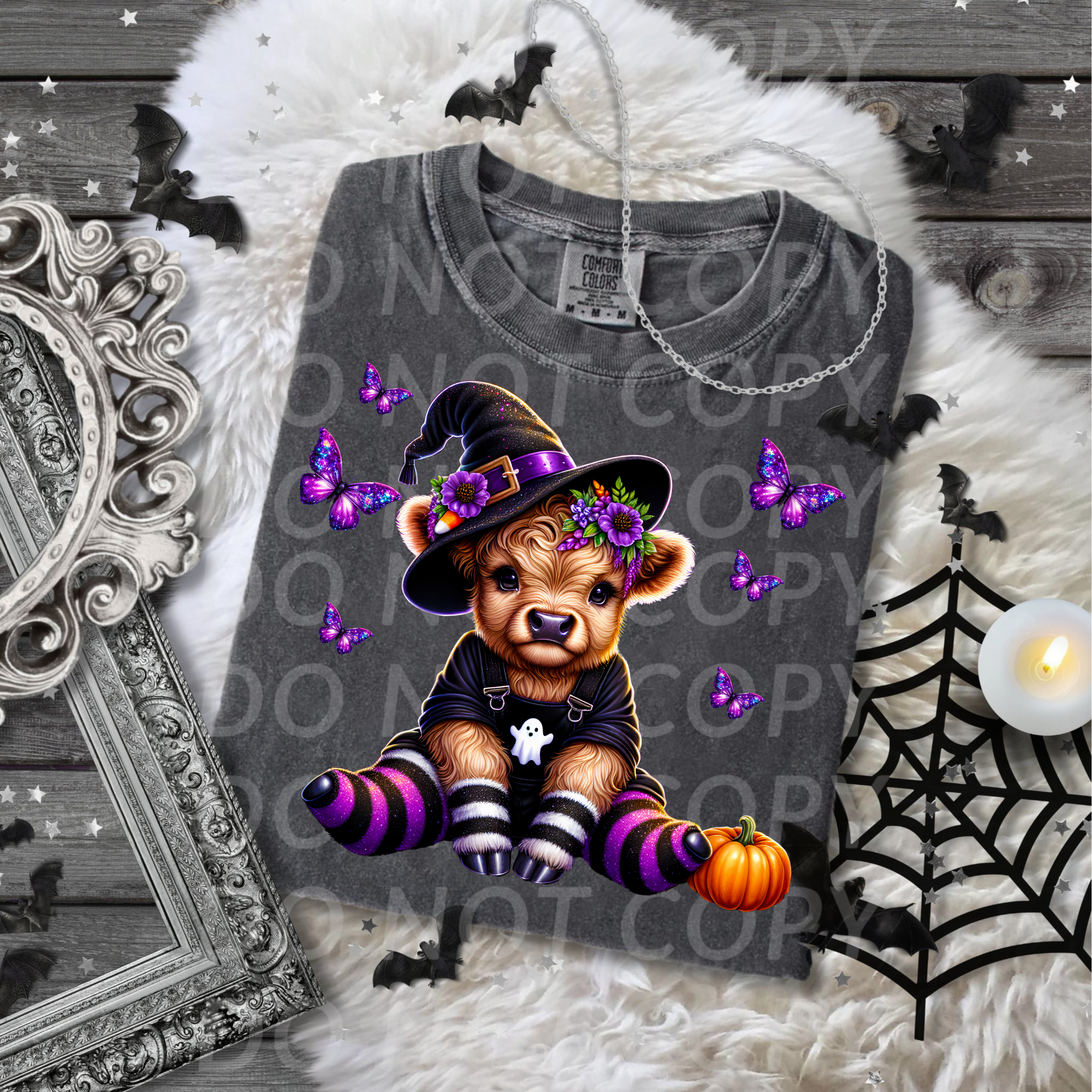 Witch Cow with Butterflies...DTF Single Print
