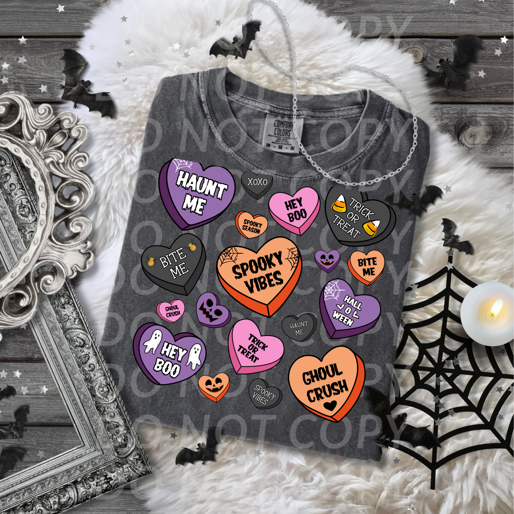 Halloween Candy Hearts...DTF Single Print