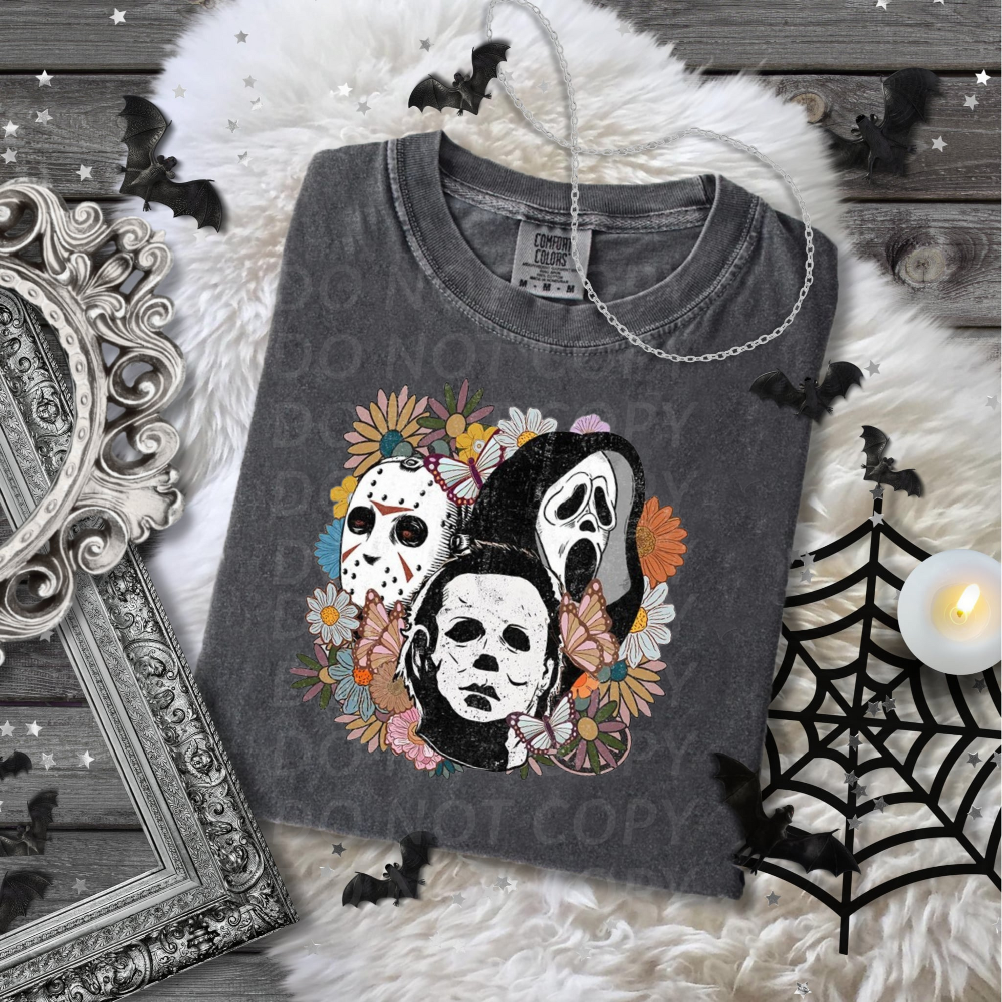 Scream, Jason, And Michael Myers Colorful Bouquet...DTF Single Print