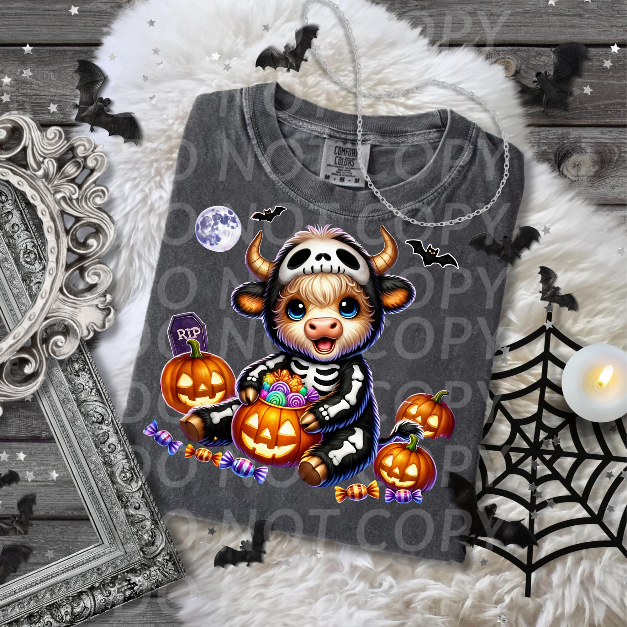 Skeleton Cow...DTF Single Print